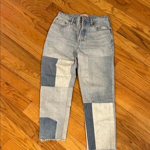 Everlane patchwork cropped jeans